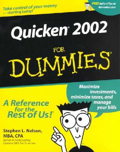 Quicken 2002 for Dummies, Stephen L Nelson (manual/book)