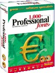 1,000 Professional Fonts box